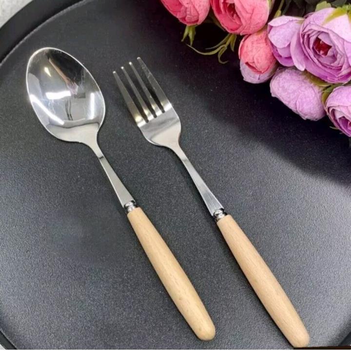 قاشق و چنگال دسته بامبو
